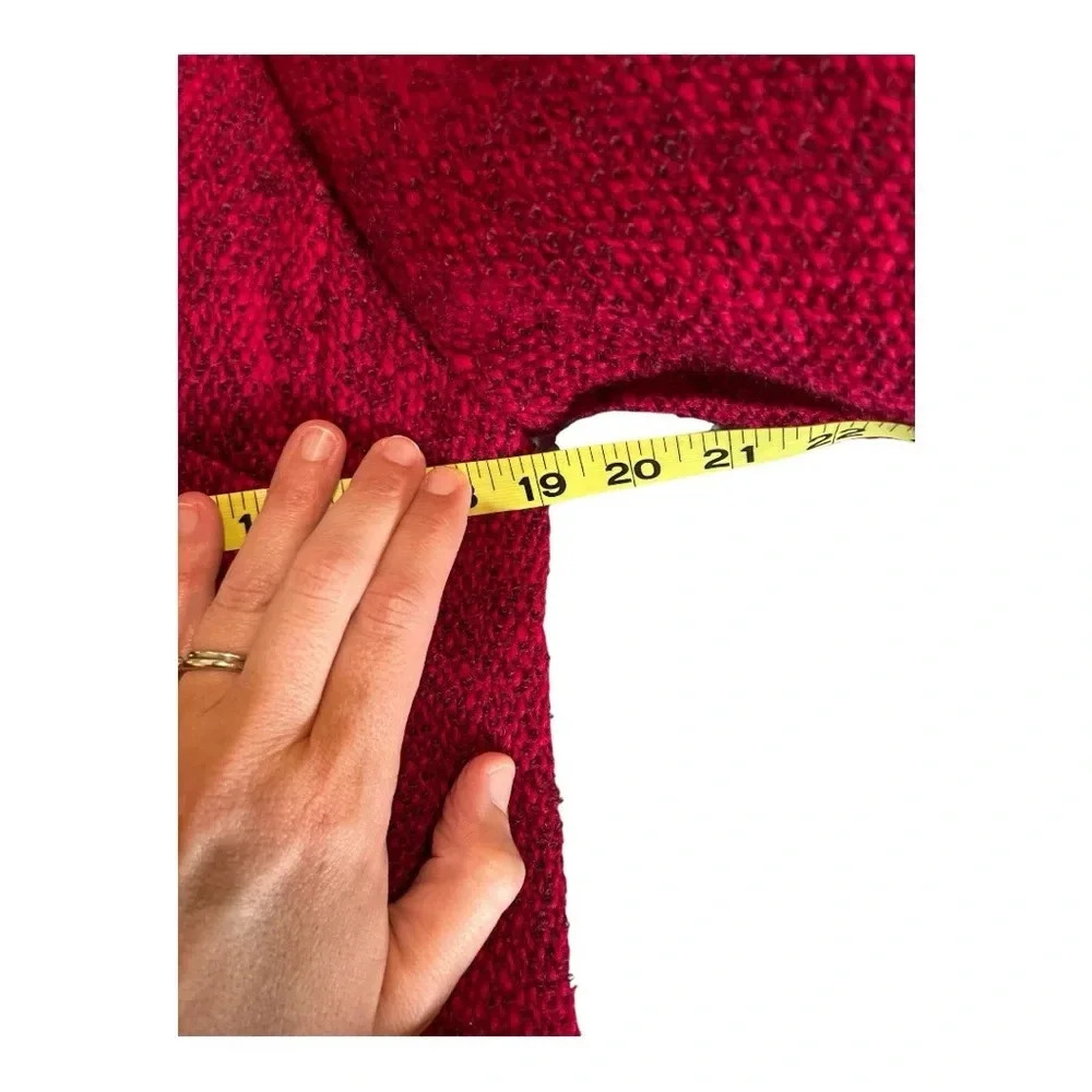 Rare Vintage 1960 Bromleigh NY Wool Boucle Deep 🍷 Double Breasted Coat SZ M - Picture 13 of 14